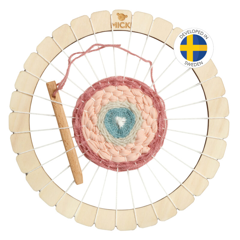 Krosno okrągłe dla dzieci 21 cm ramka do tkania, kreatywna zabawka, Micki