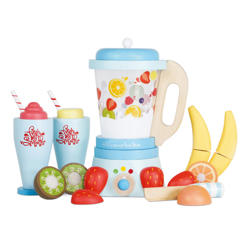 Drewniany blender + zestaw owoców Fruit & Smooth, zabawka dzieci Le Toy Van